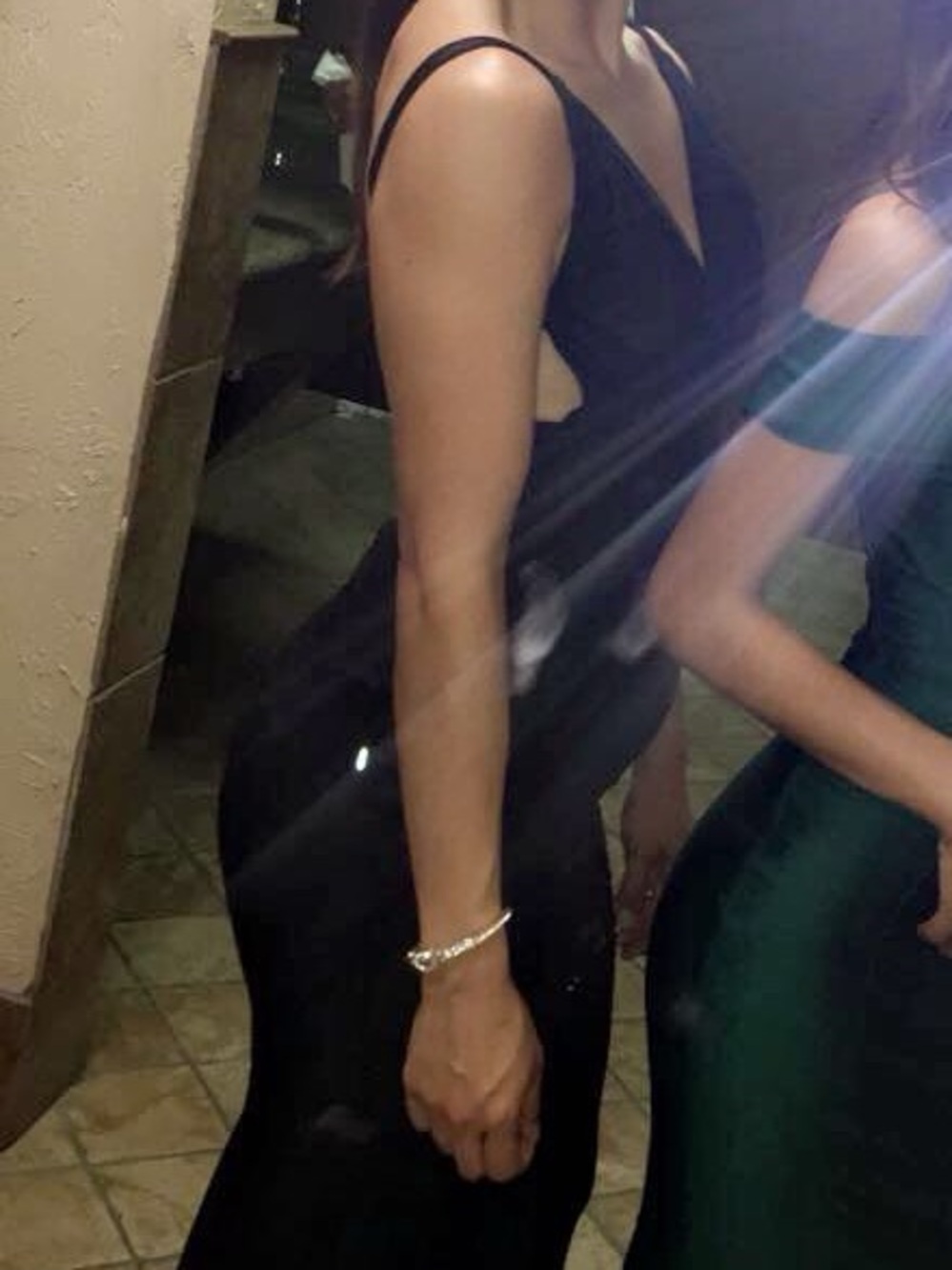 Black V-Neck Dress - Women's Elegant Evening Dress